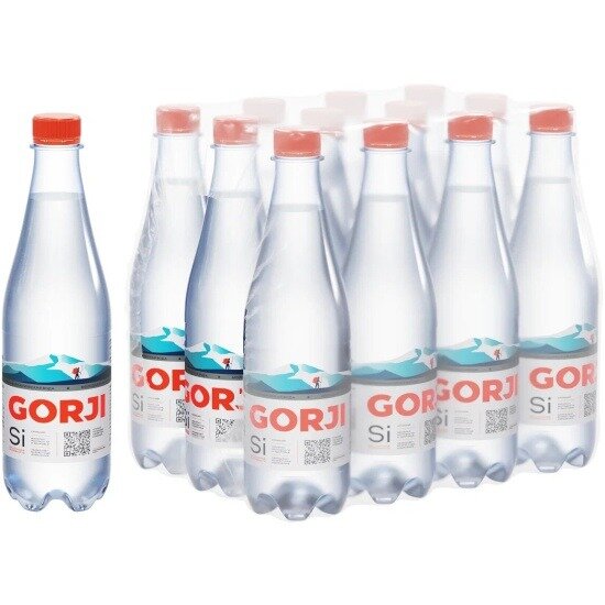 Вода минеральная Gorji природная газированная 0,5 л 12 шт.