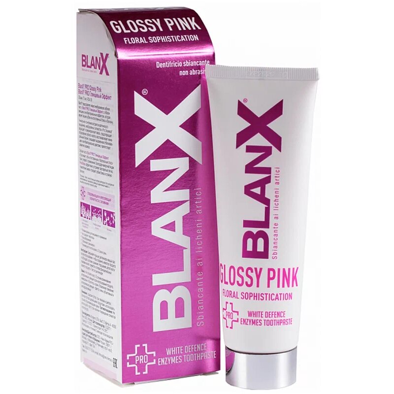 Паста зубная Глянцевый эффект Glossy Pink Blanx Pro 75мл