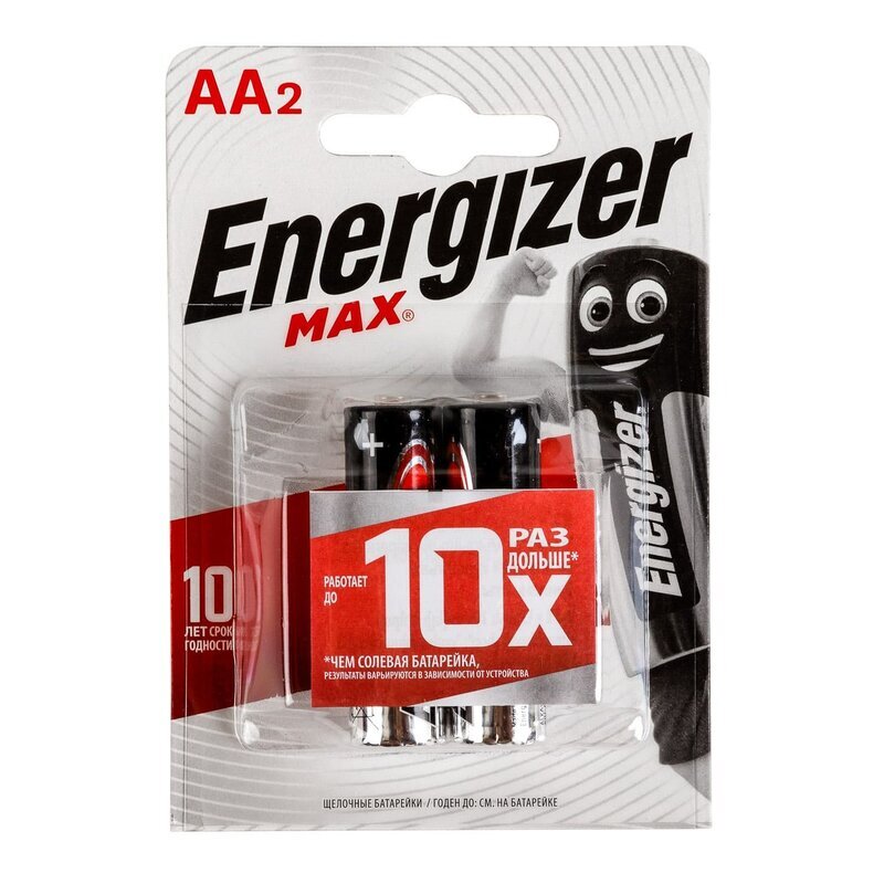 Energizer батарейка алкалиновая aa max е91 2 шт.