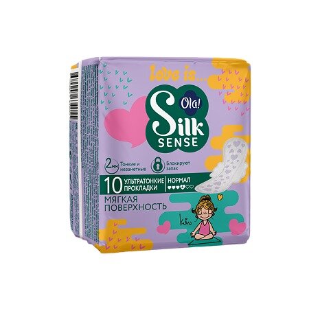 Прокладки гигиенические Ола (Ola) Silk Sense Teens мягкая поверхность 10 шт.