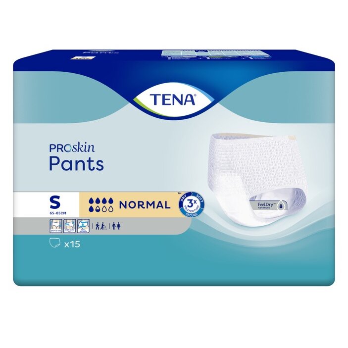 Подгузники-трусы TENA Pants Normal S (талия/бедра 65-85 см) 15 шт.