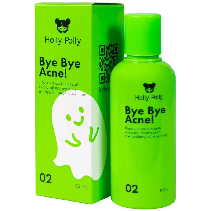 Лосьон для проблемной кожи лица против акне с салициловой кислотой Bye Bye Acne! Holly Polly/Холли Полли 100мл