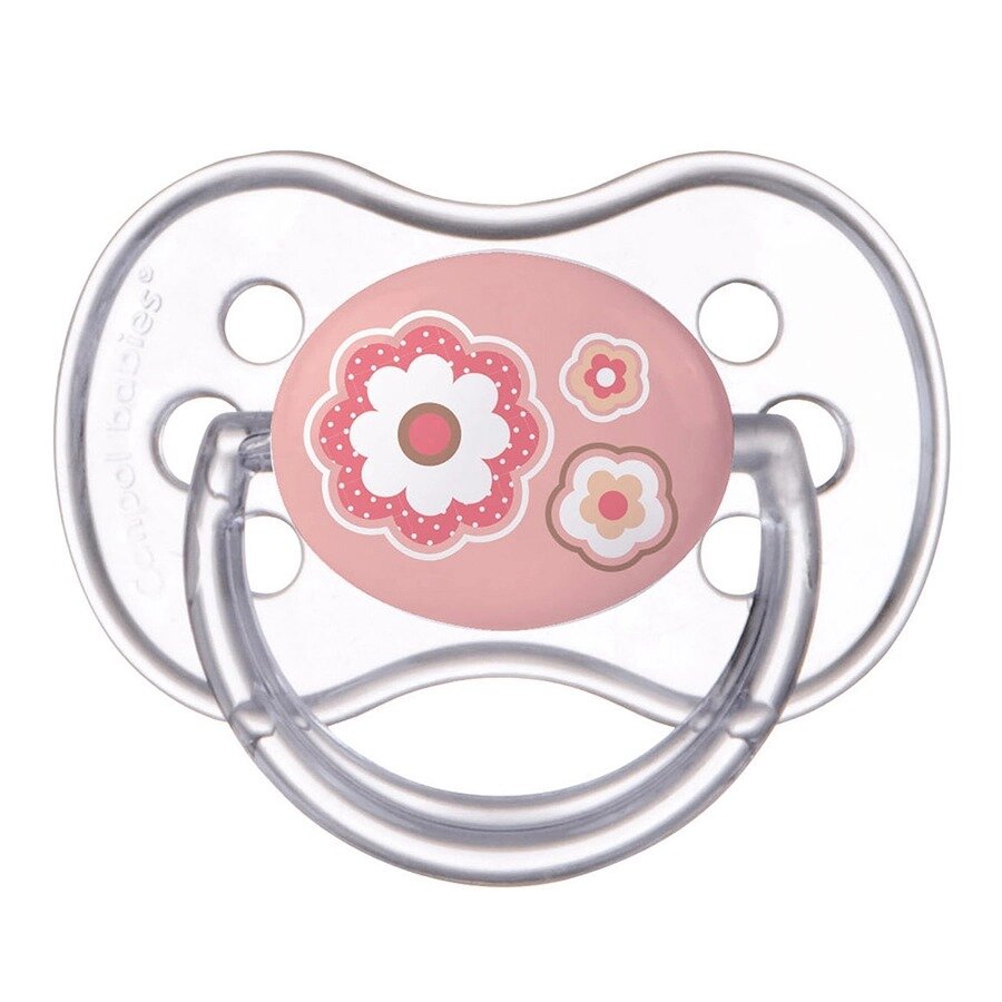 Соска-пустышка CANPOL BABIES Newborn Baby силиконовая круглая розовая 6-18мес арт. 250930274