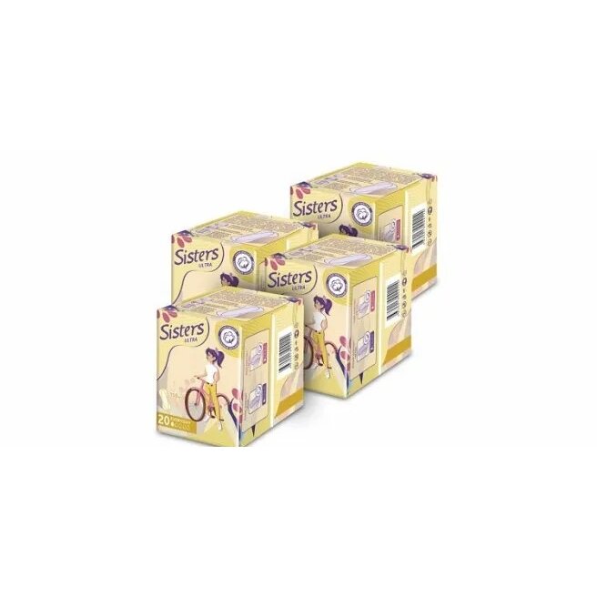 Прокладки Систерс ежедневные Ультра 4 пачки по 20 шт 80 шт.