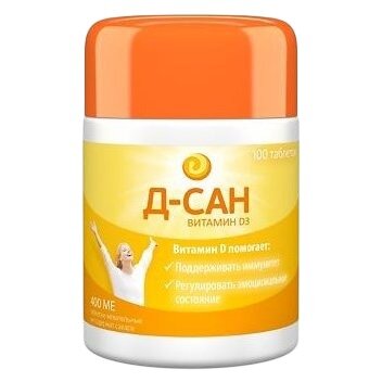 Д-САН таблетки жевательные 400 МЕ 100 шт.