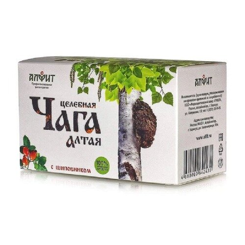 Фиточай Целебная чага Алтая с шиповником 20 шт.