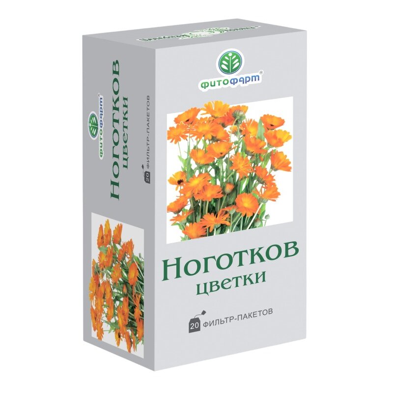 Ноготков цветки фильтр-пакеты 1,5 г 20 шт. (БАД)