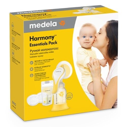 Молокоотсос ручной Medela Harmony Flex с принадлежностями Essentials Pack