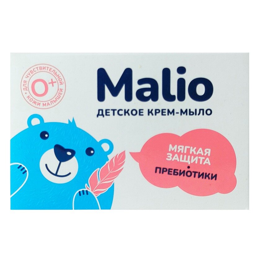 Крем-мыло туалетное детское Malio Мягкая защита с пребиотиком 90 г