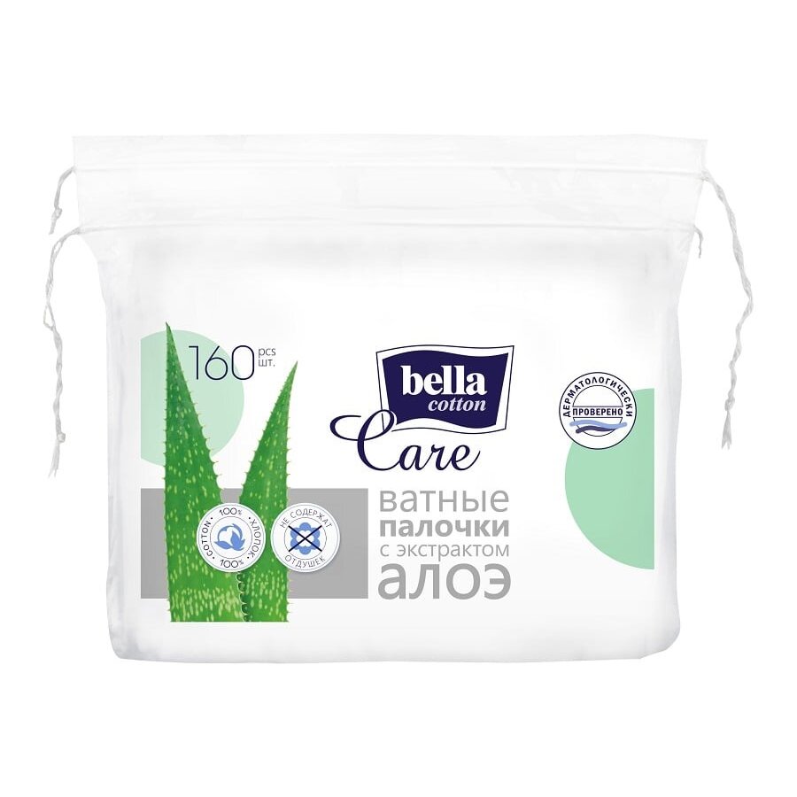 Ватные палочки Bella Cotton с экстрактом алоэ 160 шт.