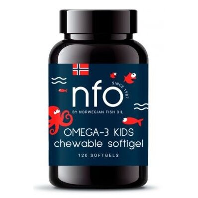 Омега-3 Norwegian Fish Oil Kids с витамином D жевательные капсулы 120 шт.