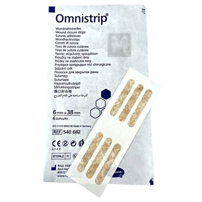 Пластырь Hartmann Omnistrip на операционные швы 6 х 38 мм 6 шт.