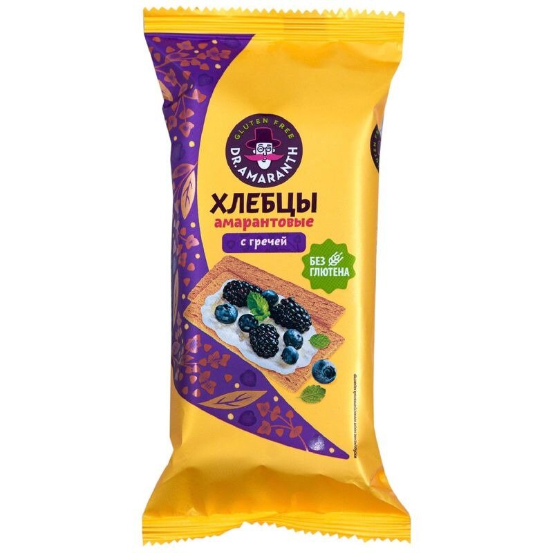 Хлебцы Dr.Amaranth амарантовые с гречей 60 г