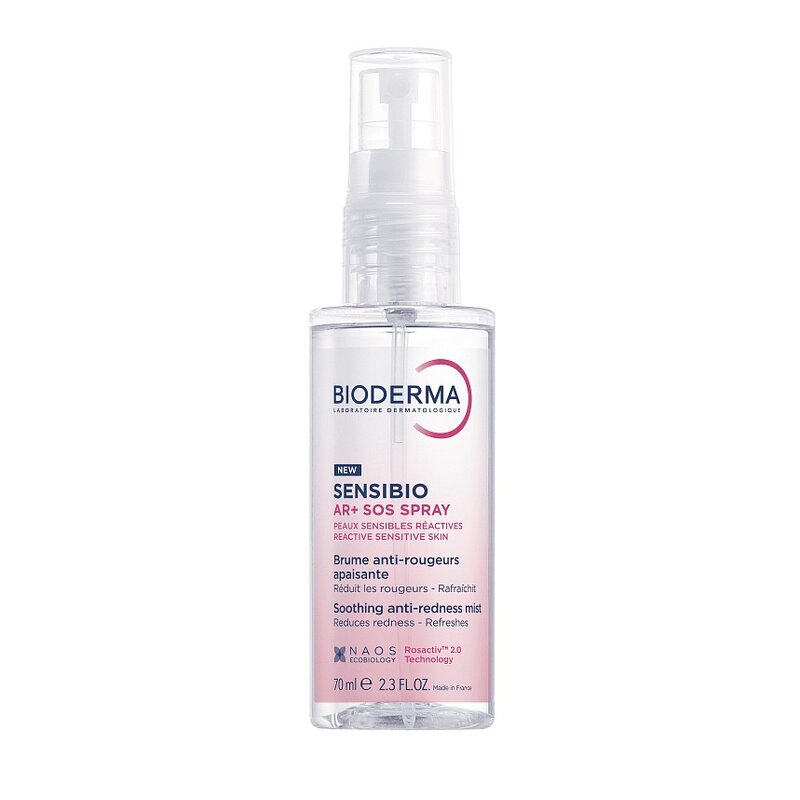 Спрей SOS для лица Bioderma Sensibio AR+ мгновенно успокаивающий против покраснений 70 мл