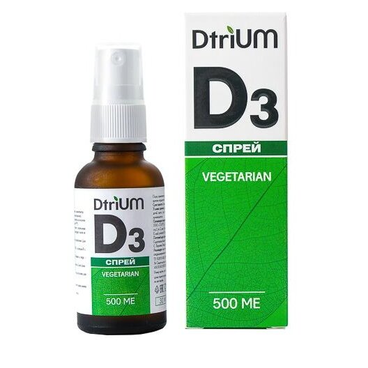 Витамин Д3 DtriUM раствор для приема внутрь с дозатором 500МЕ 30 мл
