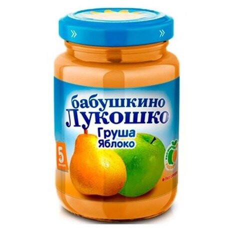 Пюре Бабушкино Лукошко груша-яблоко с 5 мес. 200 г