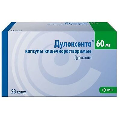 Дулоксента капсулы кишечнорастворимые 60 мг 28 шт.