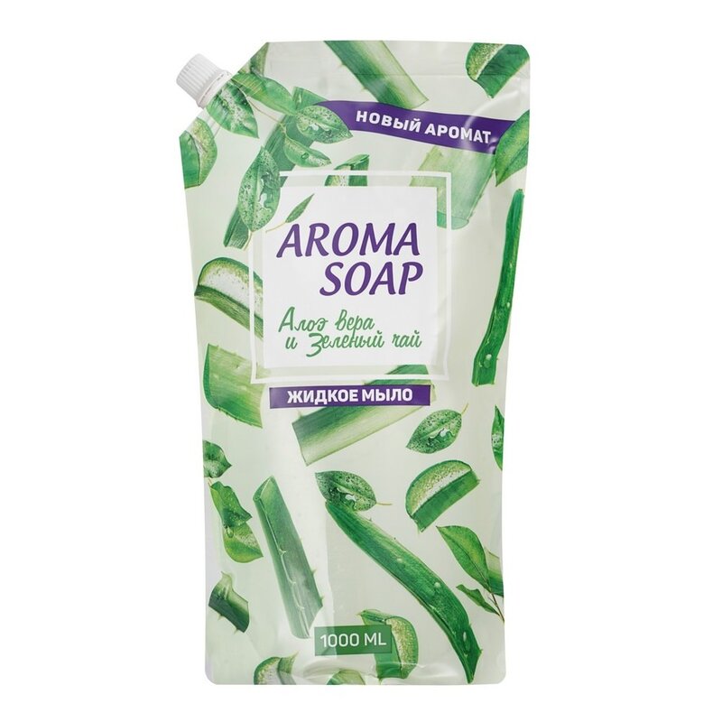 Жидкое мыло Aroma Soap Алоэ вера и зелёный чай 1 л