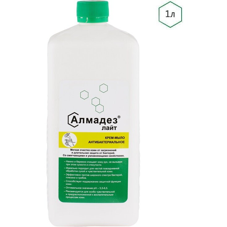 Алмадез-лайт мыло-крем антибактериальное 1л флакон 1 шт.