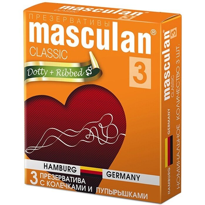 Презервативы Masculan-3 Classic с колечками и пупырышками 3 шт.