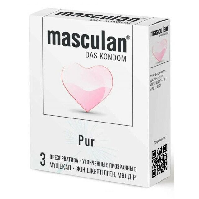 Презервативы утонченные прозрачные Pur Masculan/Маскулан 3 шт.