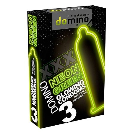 Domino презервативы neon green 3 шт.