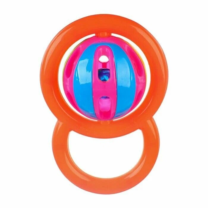 Погремушка Крошка Я Шар на кольце цвет микс
