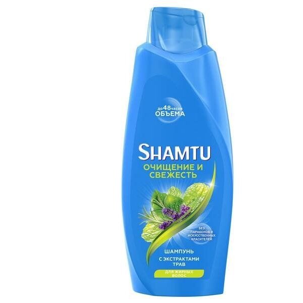 Шампунь для волос Shamtu Глубокое очищение и свежесть с экстрактами трав 650 мл