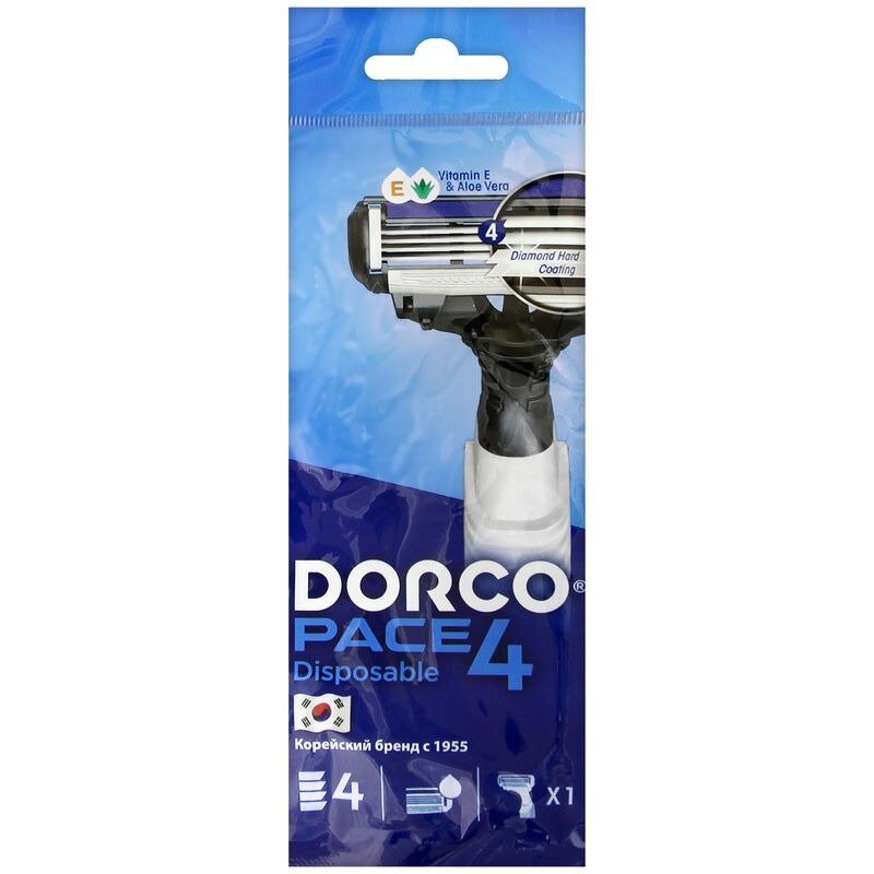 Станок Dorco Pace 4 4-лезвийная плавающая головка для мужчин 1 шт.