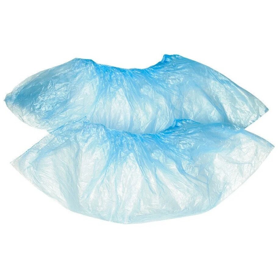 Бахилы Эконом одноразовые полиэтиленовые в индивидуальной упаковке 1 шт.