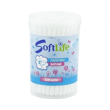 Ватные палочки Softlife банка 100 шт.