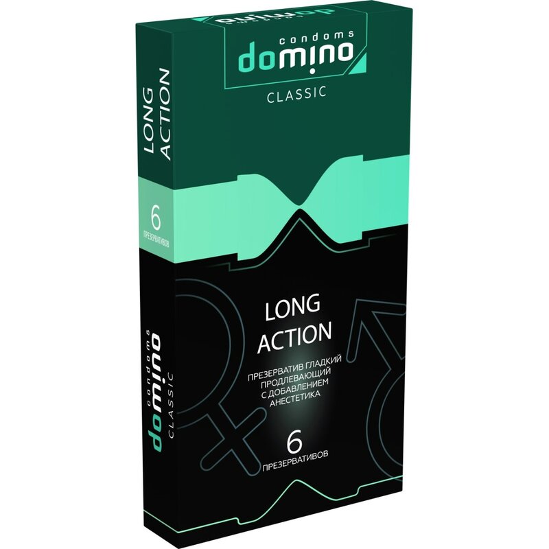Пролонгирующие презервативы «Domino Classic Long action» с добавлением анестетика 6 шт.