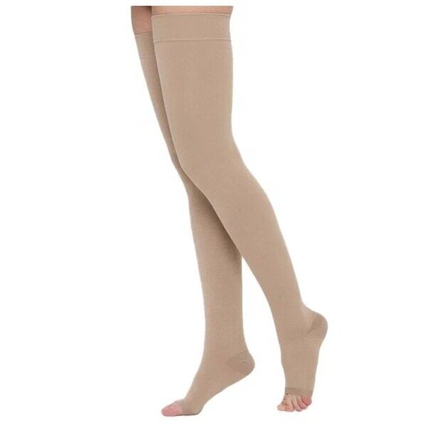 Чулки до бедра Центр компресс 2 класс открытый носок кремовый р.2