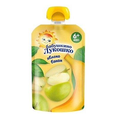 Пюре Бабушкино Лукошко яблоко-черника с 5 мес. 90 г