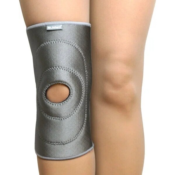 Бандаж на коленный сустав B.Well Med W-338 согревающий серый размер L
