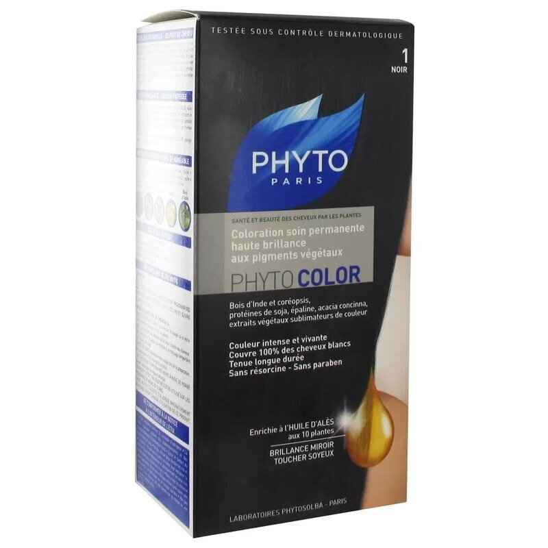 Краска для волос Phyto Color Фитосольба черный оттенок 1, 1 шт.