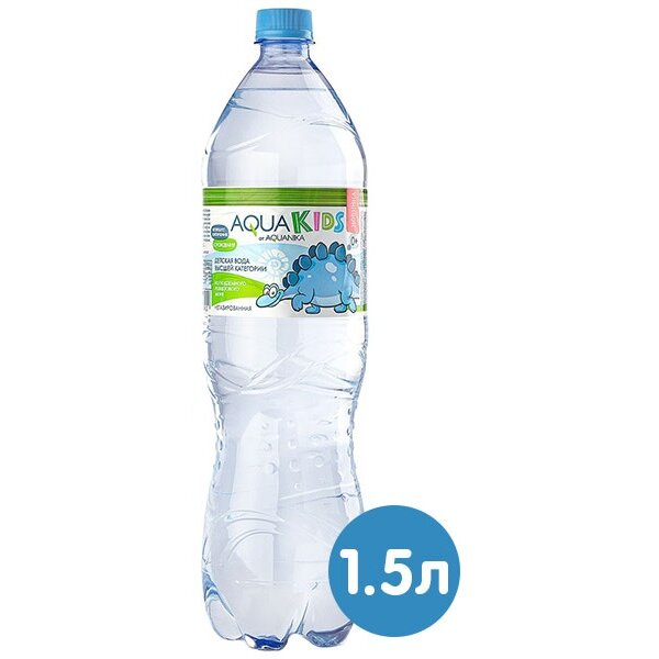 Вода Aquanika AquaKids детская негазированная (голубой) 1,5 л