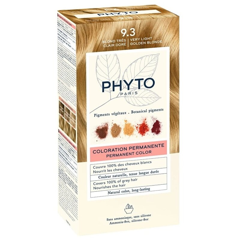 Краска для волос Phyto Color Фитосольба очень светлый золотистый блонд оттенок 9.3, 1 шт.