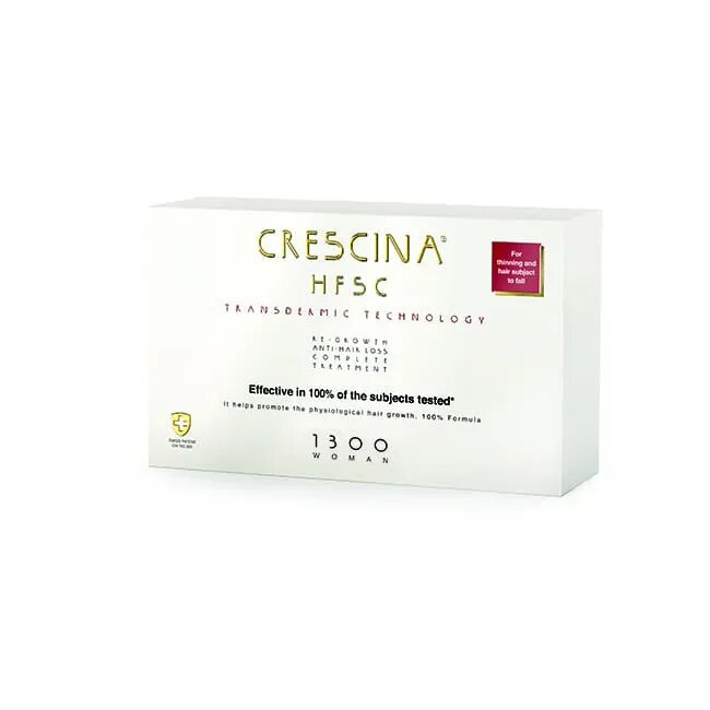 Crescina трансдермик hfsc 1300 лосьон женский для волос для возобновления роста 3.5мл флакон 20 шт. re-growth hfsc