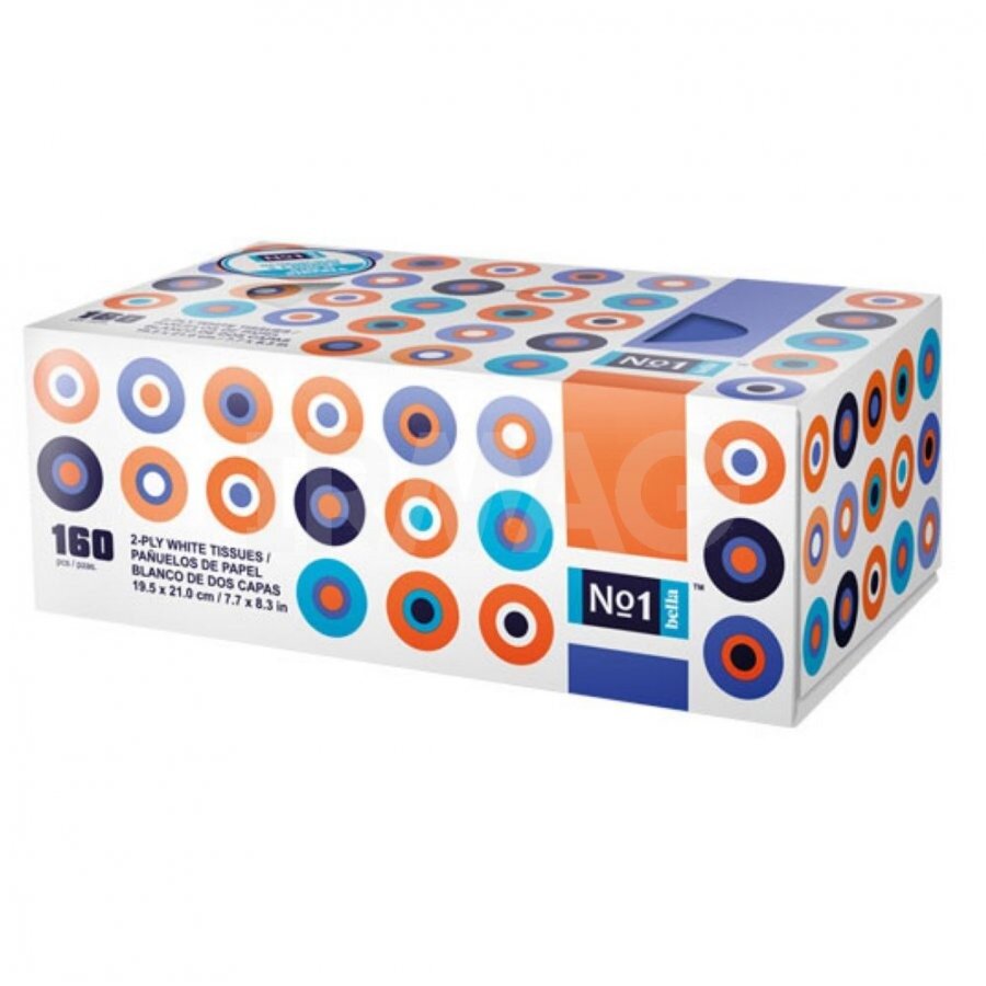 Платочки бумажные Bella №1 Classic 2-х слойные 160 шт.