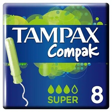 Тампоны Tampax Compak Super с аппликатором 8 шт.