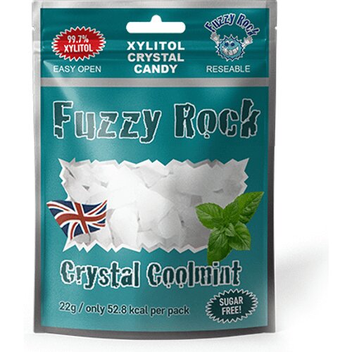 Кристаллы ксилитола без сахара Fuzzy rock crystal coolmint со вкусом мяты 22 г