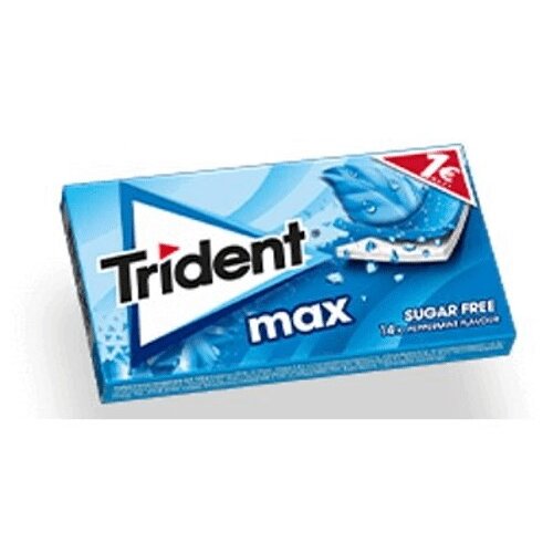 Жевательная резинка Trident max spearmint/сладкая мята 14 шт.