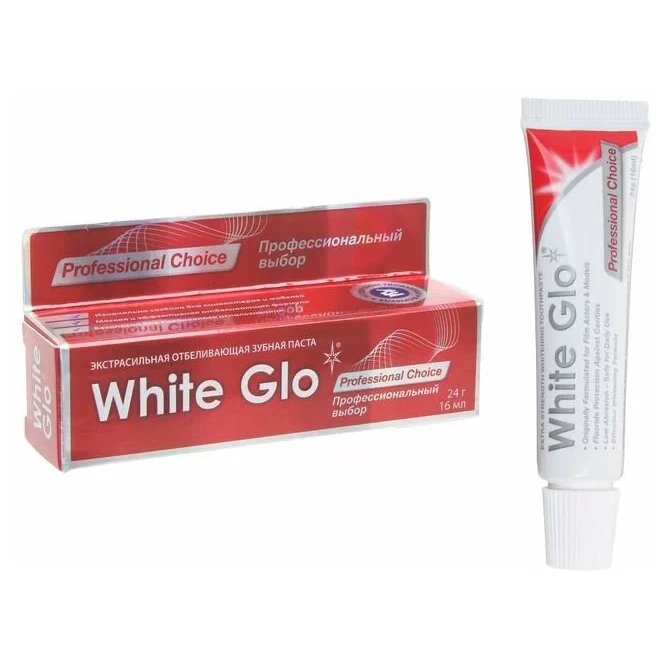 Зуб паста White Glo экстрасильная отбелив профессиональный выбор 24г N 1