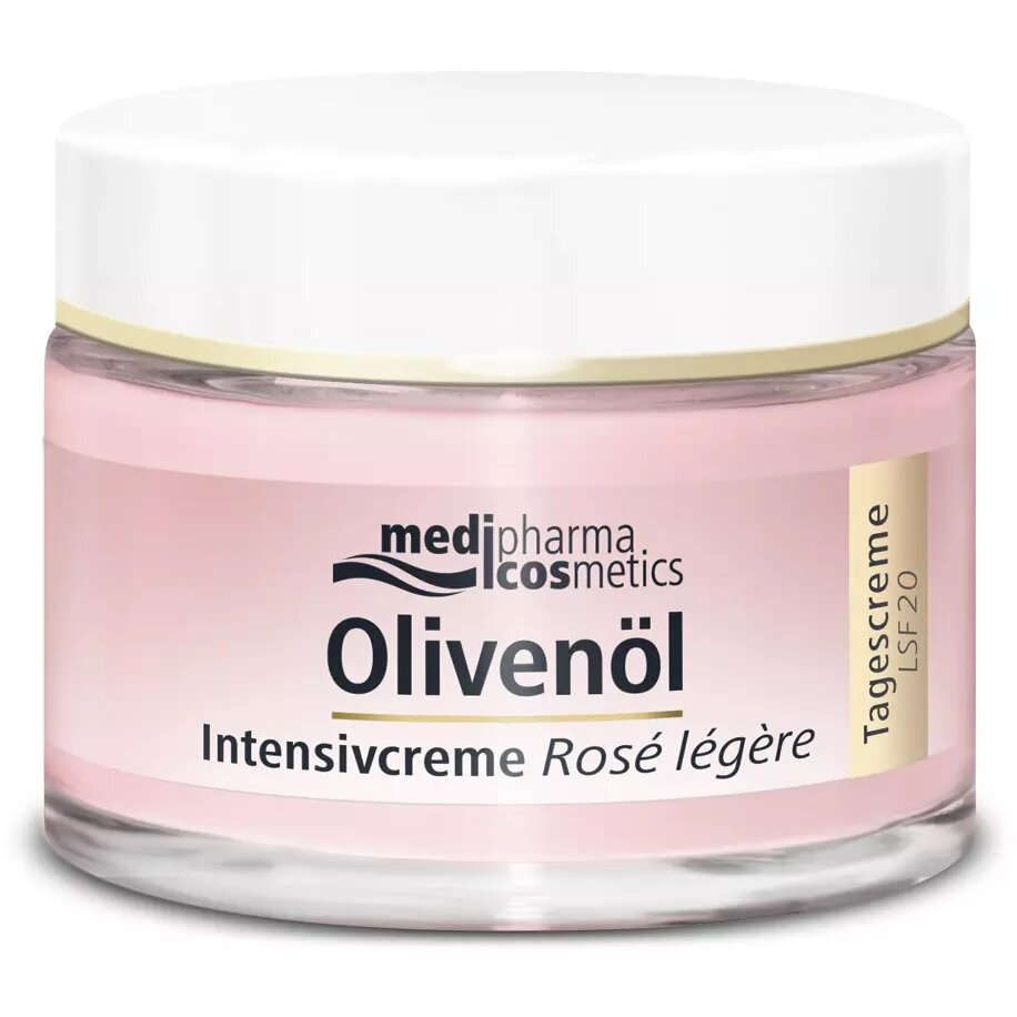 Крем Medipharma cosmetics olivenol для лица интенсив дневной легкий LSF 20 роза 50 мл