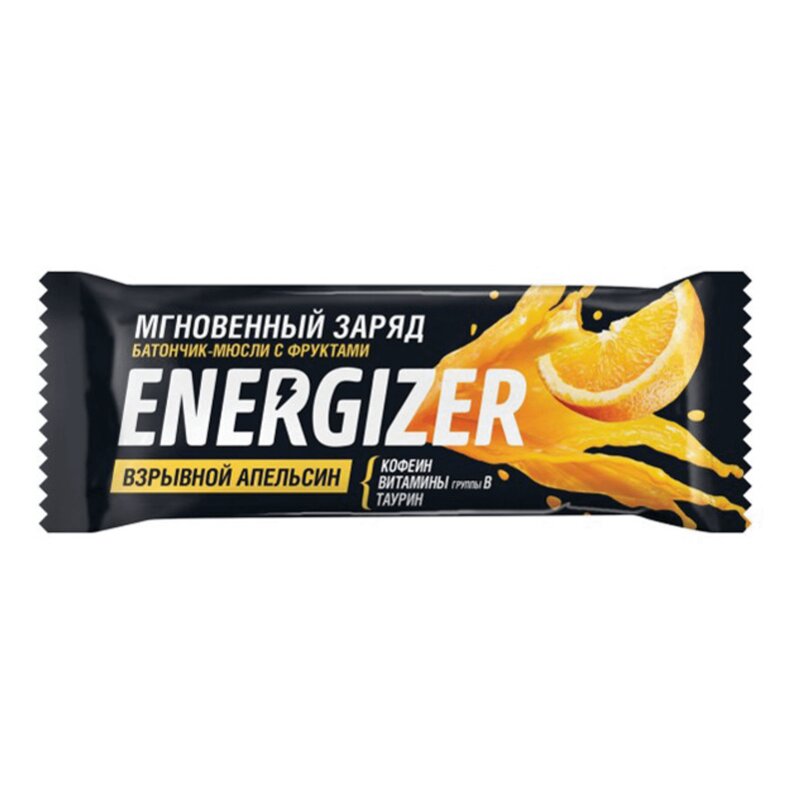 Батончик-мюсли с фруктами Леовит energizer взрывной апельсин 40 г