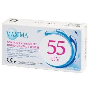 Линзы контактные Maxima/Максима 55 UV (8.6/-6,50) 6 шт.