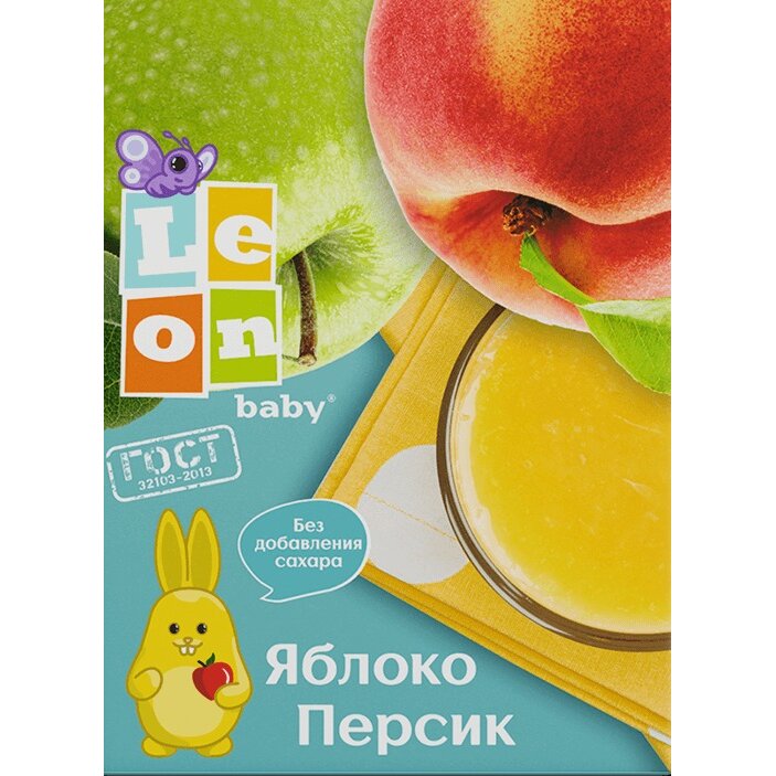 Сок Leon Baby яблочно-персиковый восстановленный 0,2 л