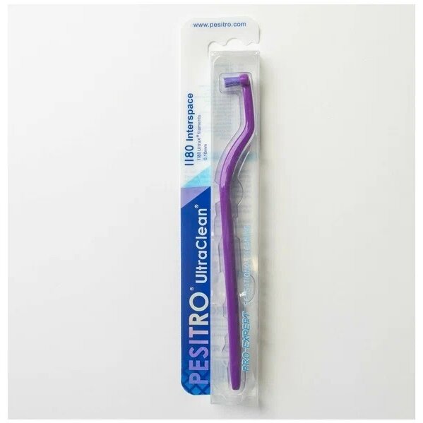 Зубная щетка Песитро мягкая Монопучковая для брекетов и имплантов фиолетовая 1180 1 шт.