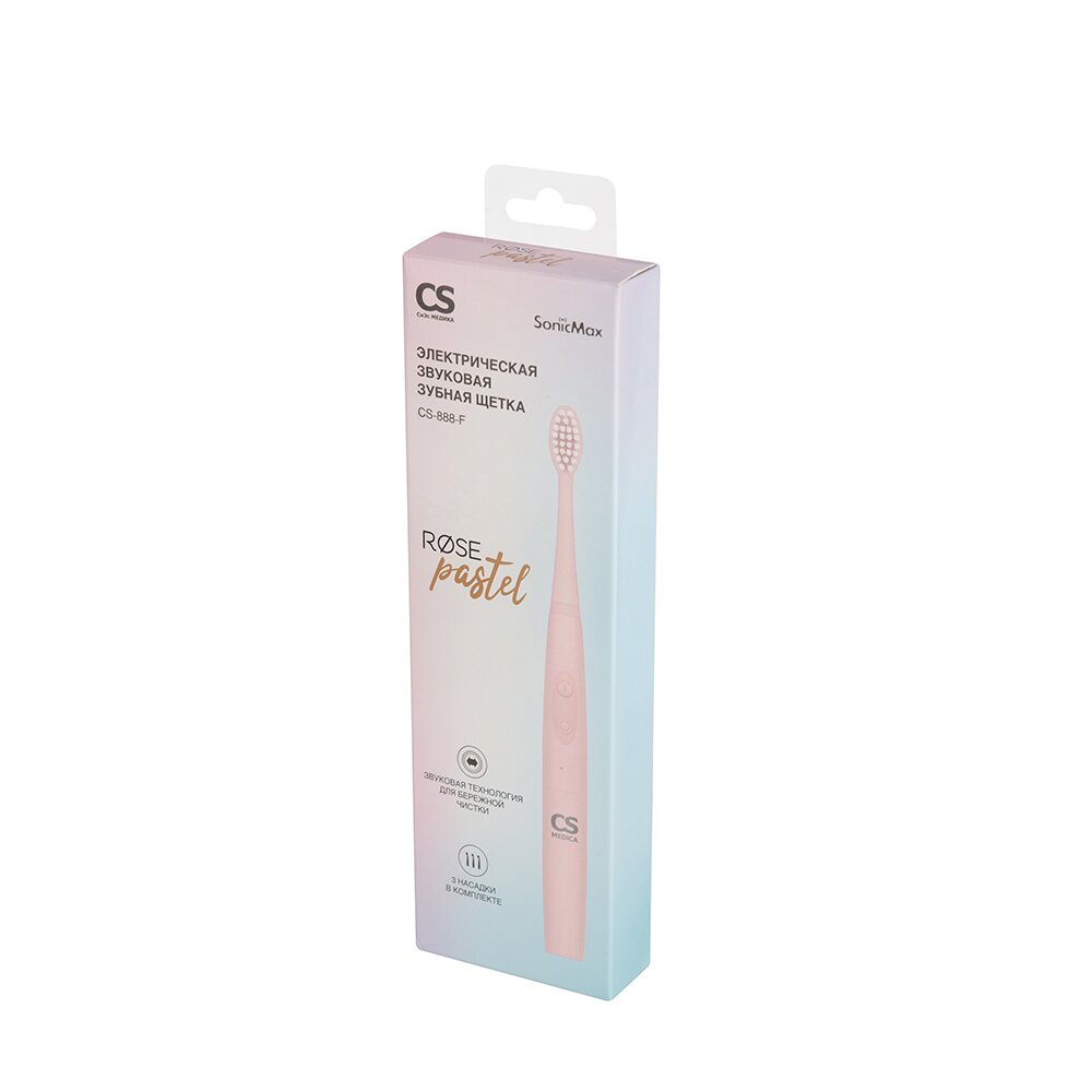 Щетка зубная электрическая звуковая CS Medica CS-888-F цвет розовый